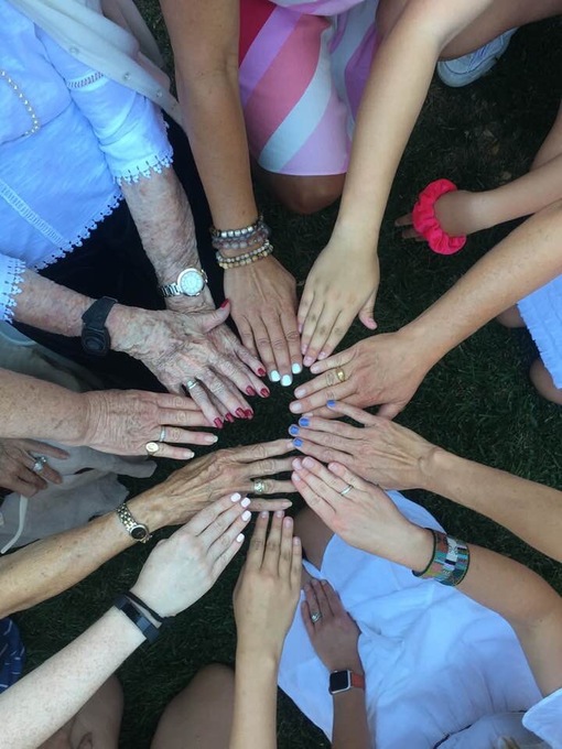 Hands of the queens of the family