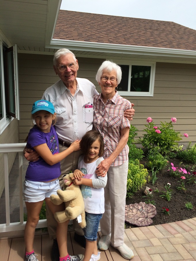 Happy Visit in Hallock with Grampa and Shirley