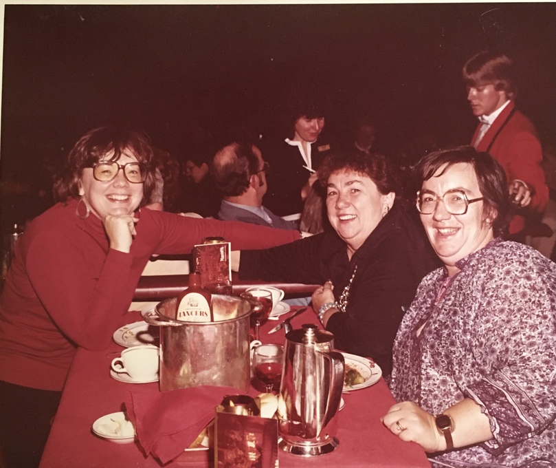 Ann, Dorothy, and Sherry on a cruise (circa early 1990s)