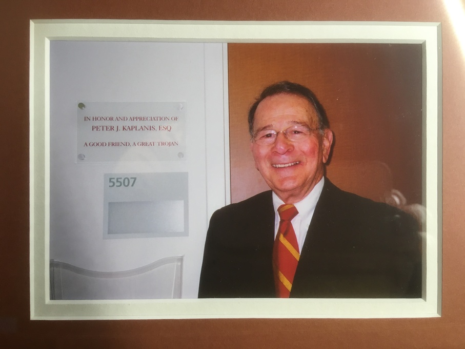 Peter with gift donation to USC Keck School of Medicine. Feb. 2012.