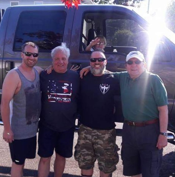 Kathie with her brothers