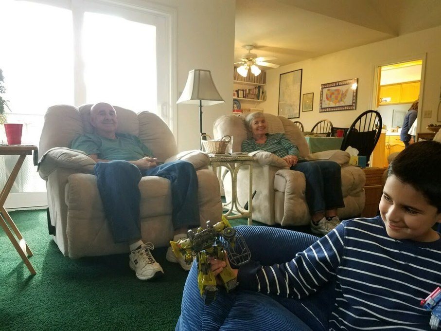 Watching Grandson Arjan