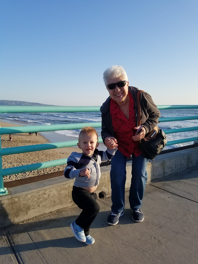 Dalia with her great nephew Aiden 