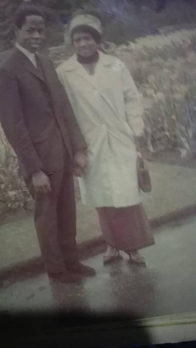 Auntie Mbongo in London with Captain Edward Mambe