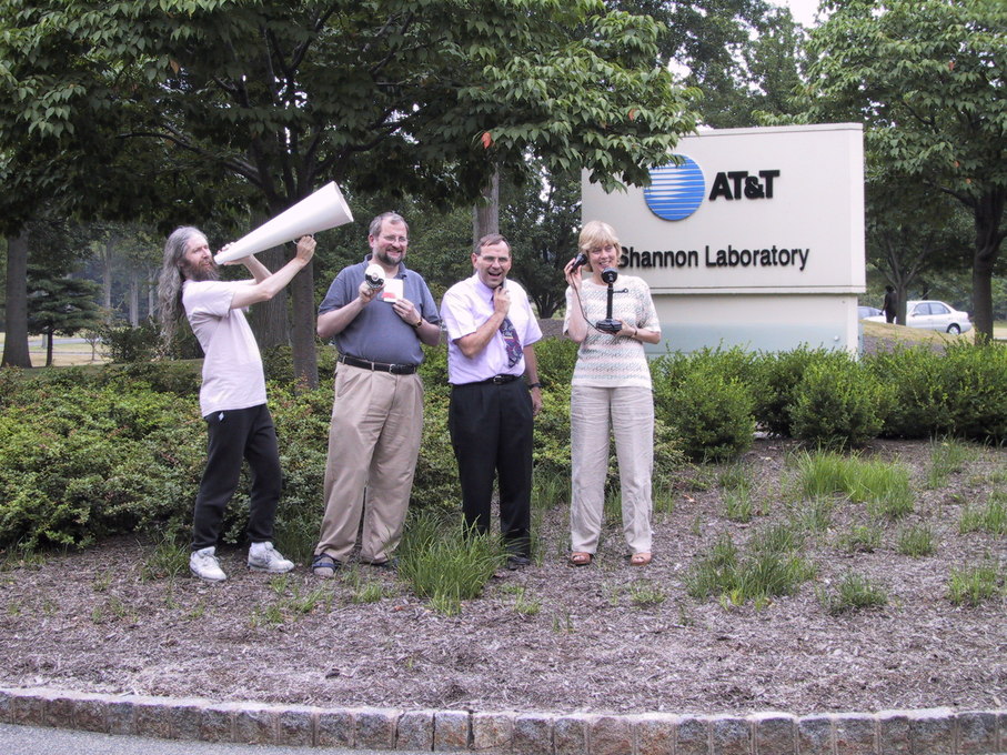 Alistair, Jurgen, Larry, and Ann at AT&T Shannon Laboratories