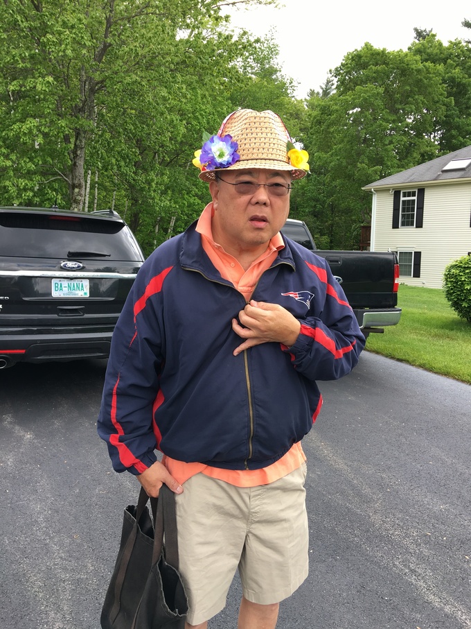 Grandpa was proud of how his grandkids dressed him