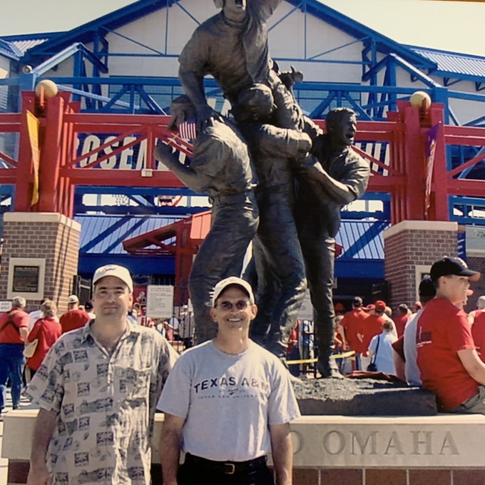 Dave and Charley in Omaha for college baseball