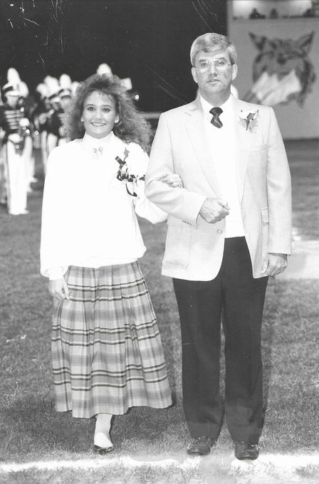 Aimee and Jay at Bel Air HS homecoming court in 1987