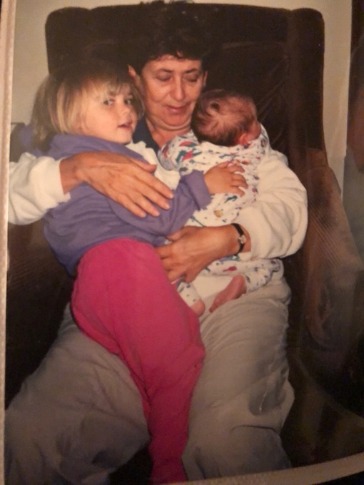 Mother with Cassie and John