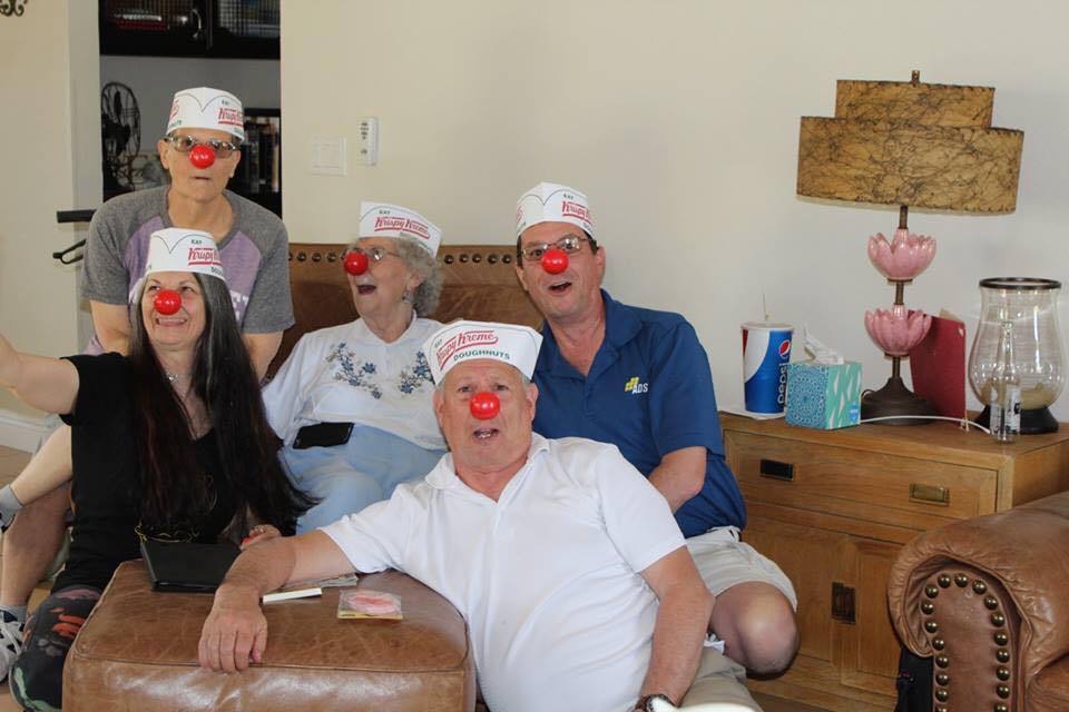 George, Mama G., Mops with her Fab Four