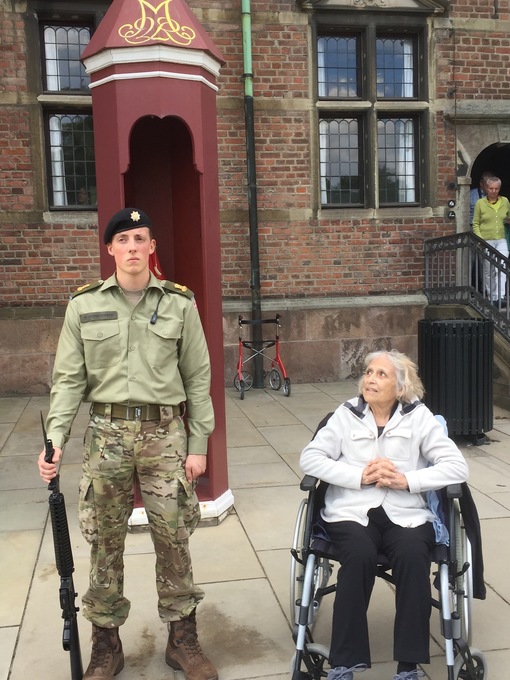 Lilia reviewing security protocol