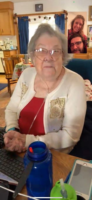 Muv FaceTiming with Mackenzie and Andrew