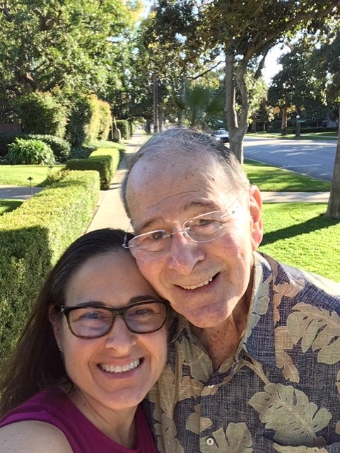 Cami & Dad on his birthday #85. February 1, 2020.  