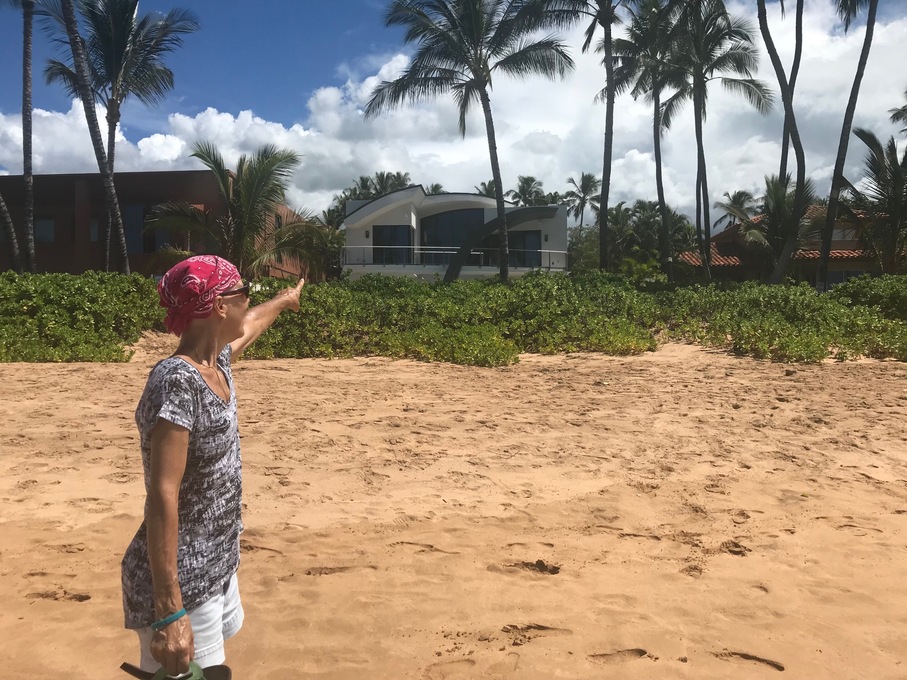 Tina on a beach walk