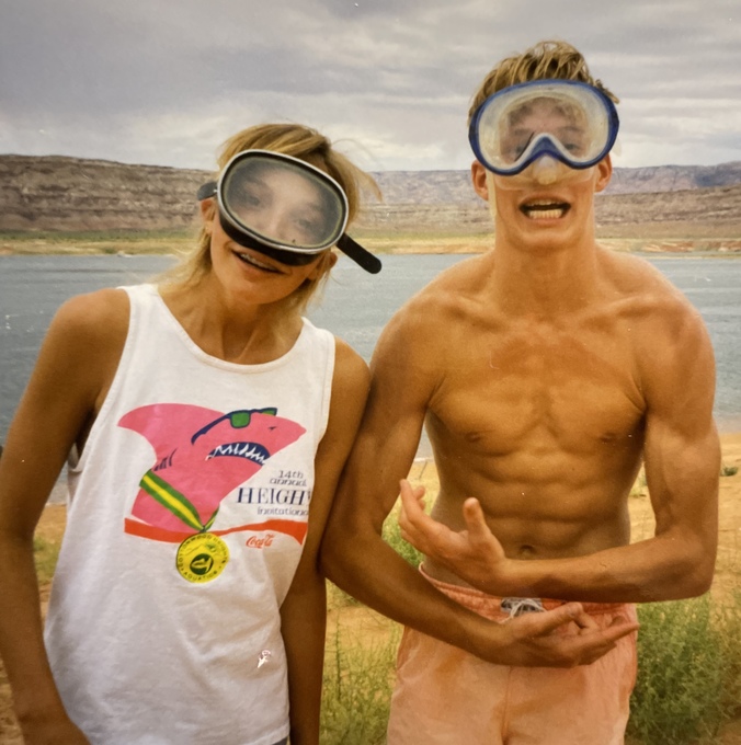Katie and Eric Lake Powell 1991