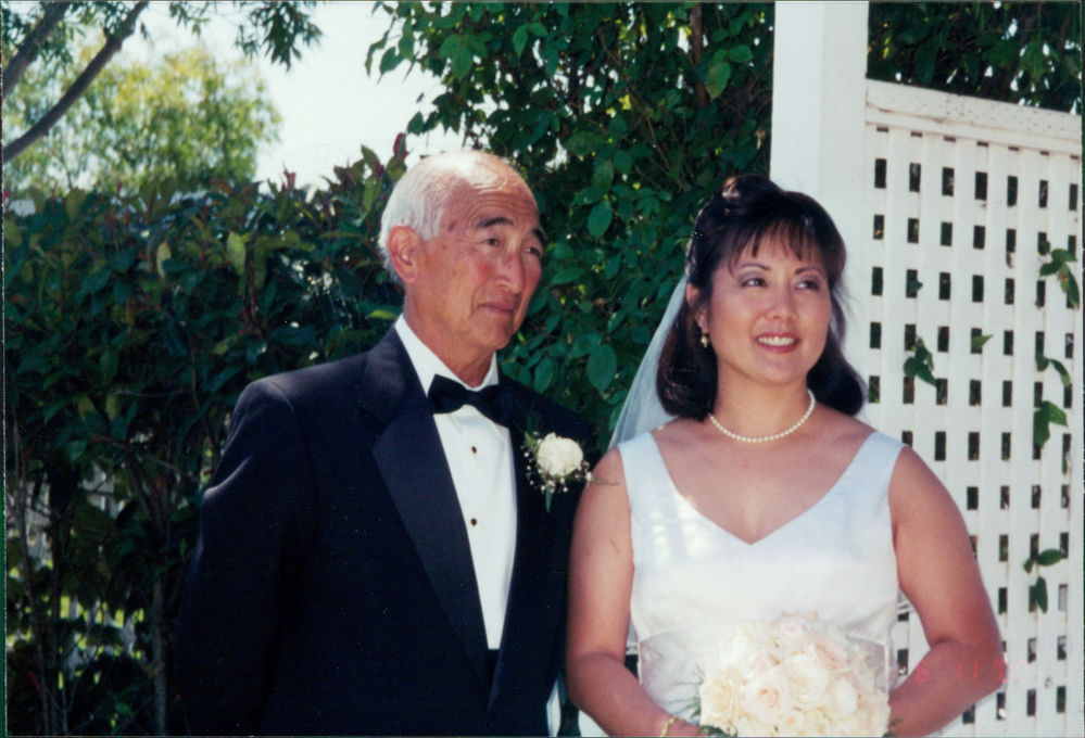 Carl escorting Teri at her wedding