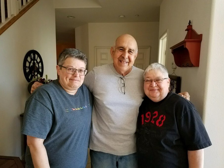 Dan Visiting Nieces, Nora and Cathy