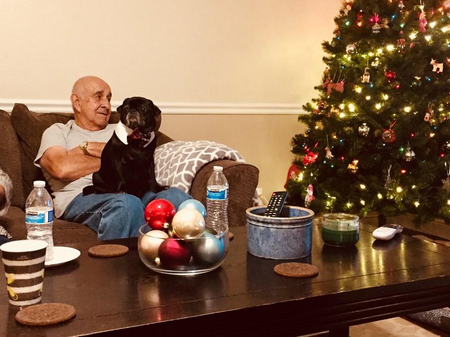 Dan and his "Granddoggy", Thor