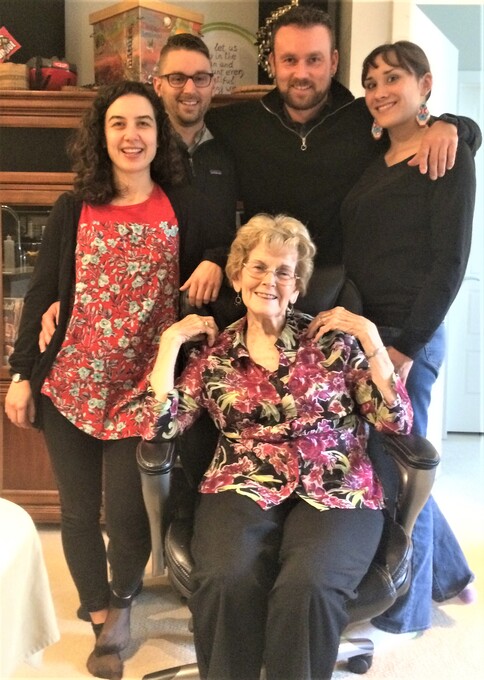 Mia, Andy, Evan, Samantha, & Barb in Fort Langley BC.