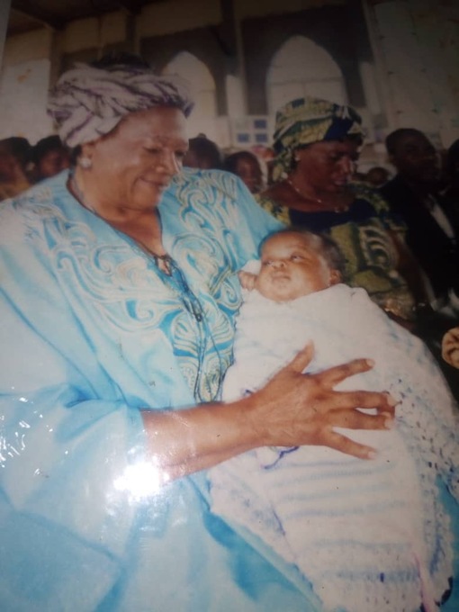 Auntie Mbongo celebrating the birth of a grand child