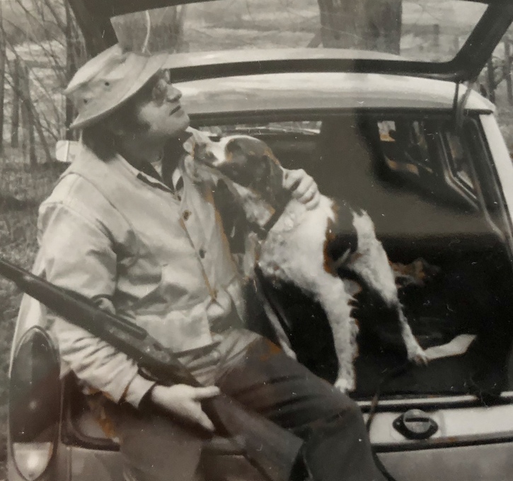 David and Bramble after duck hunting