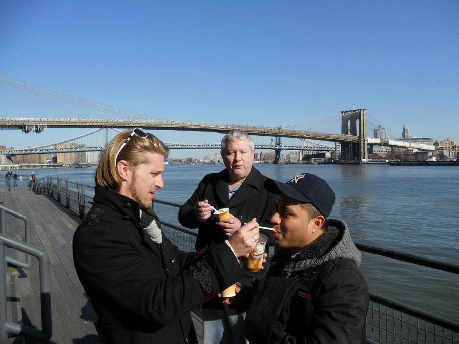 Fun with husband Juan and a friend 