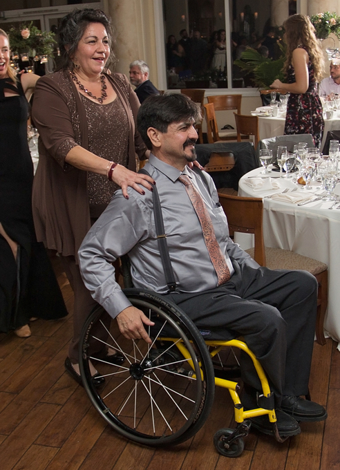 Leading the Conga Line at Regina's Wedding 2014