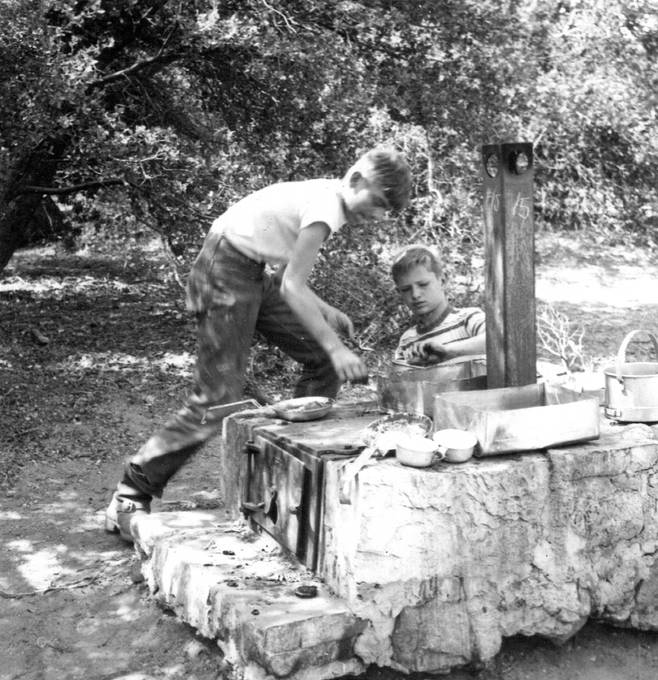 Larry and Friend Cooking