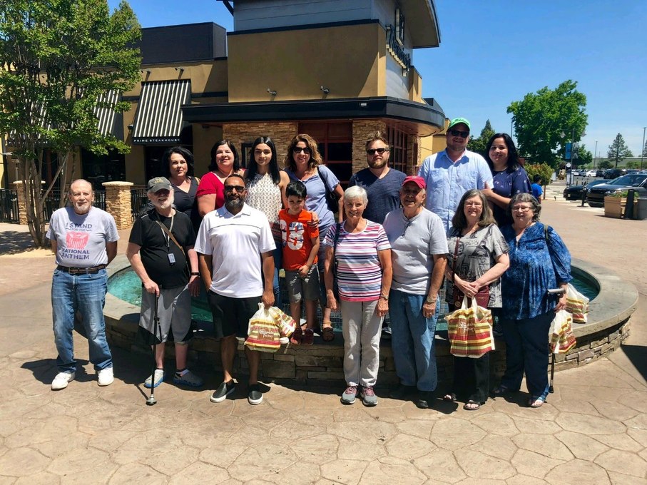 At Cheesecake with Lots of Family