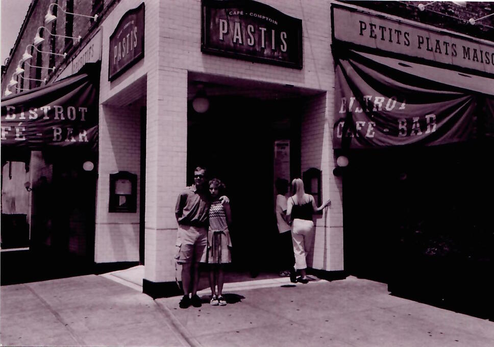 John and Laila in front of Pastis in NYC