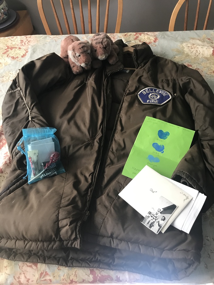 Mementos sent with Dad