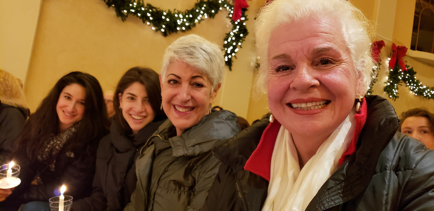 Christmas at Unity In Marin with Laurie and daughters