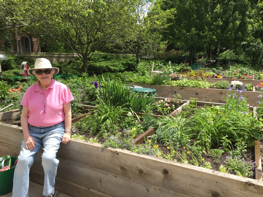 Bam and her garden