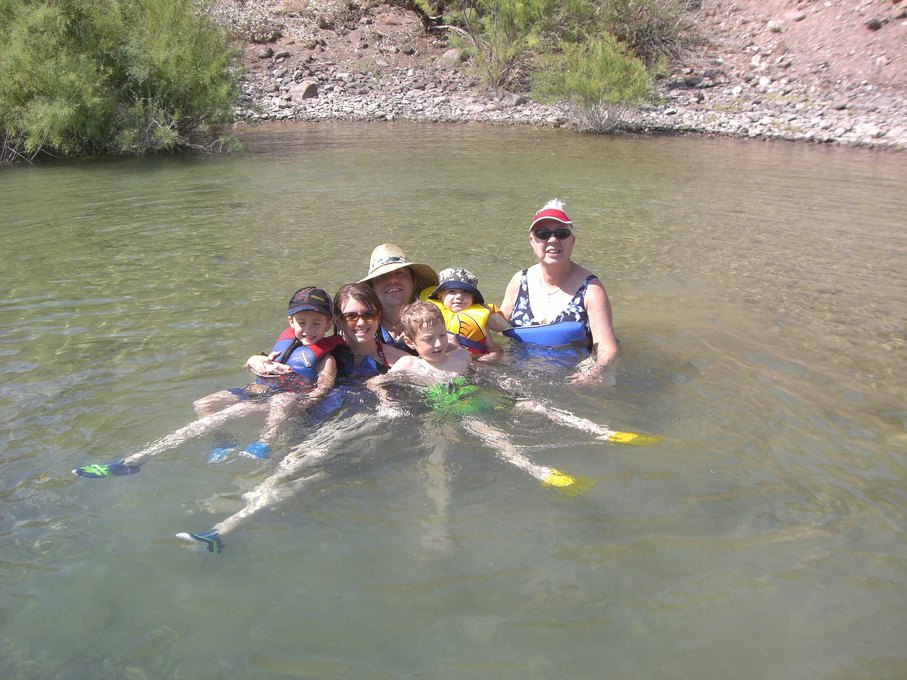 Dalia with her nephew Steven, wife Jenny and great nephews