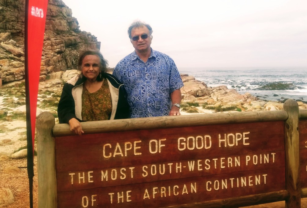 Rohini loved travelling. Pic at Cape of Good Hope