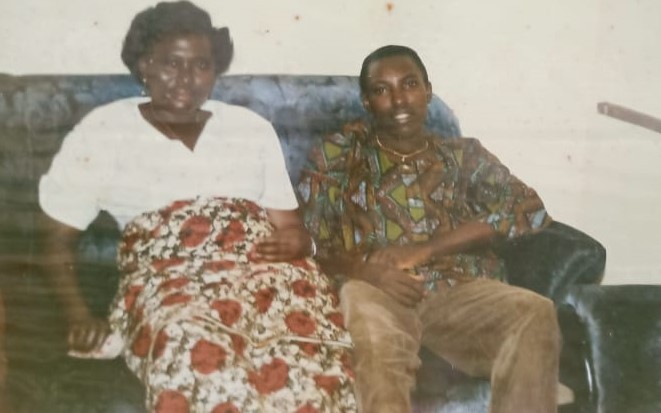 With oldest son, Elvis. 1992