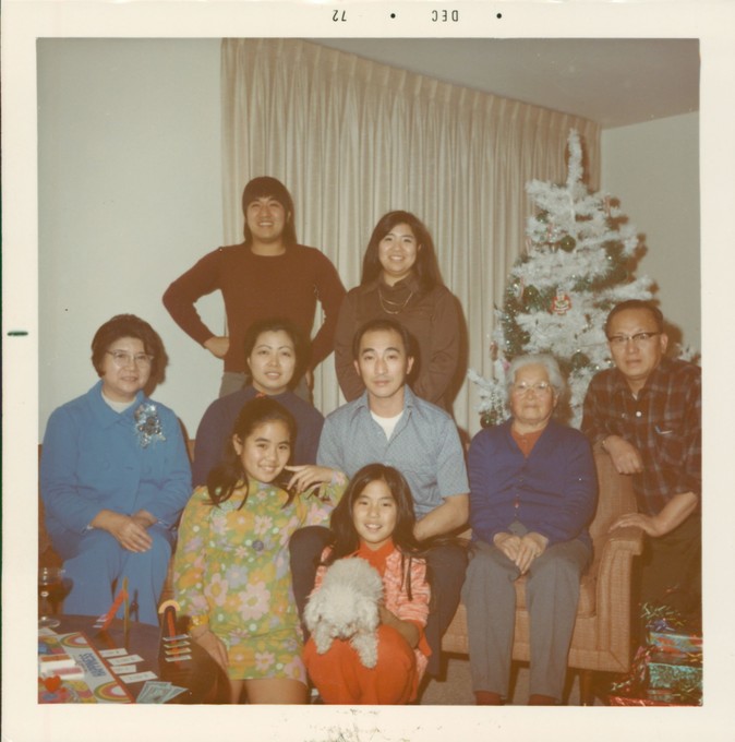 Haruta family photo at Christmas