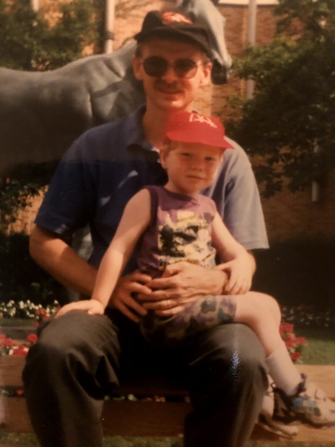 Mike an his son Andrew - 1990s