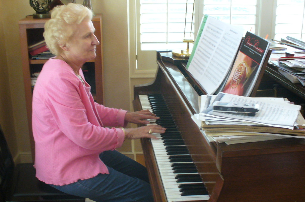 Grammie at the piano