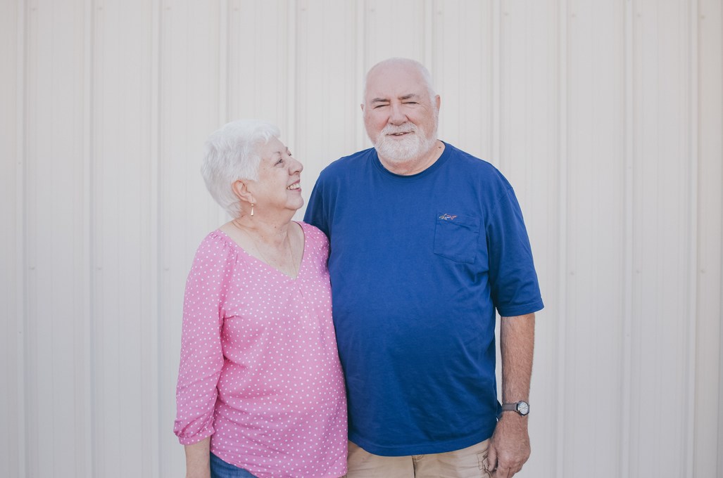 Dalia and her brother George for his surprise 70th