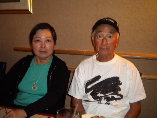 Carl and Jeanne at a family dinner