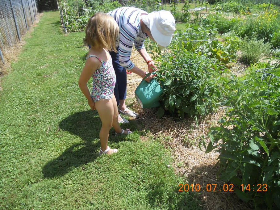 Passing on gardening tips