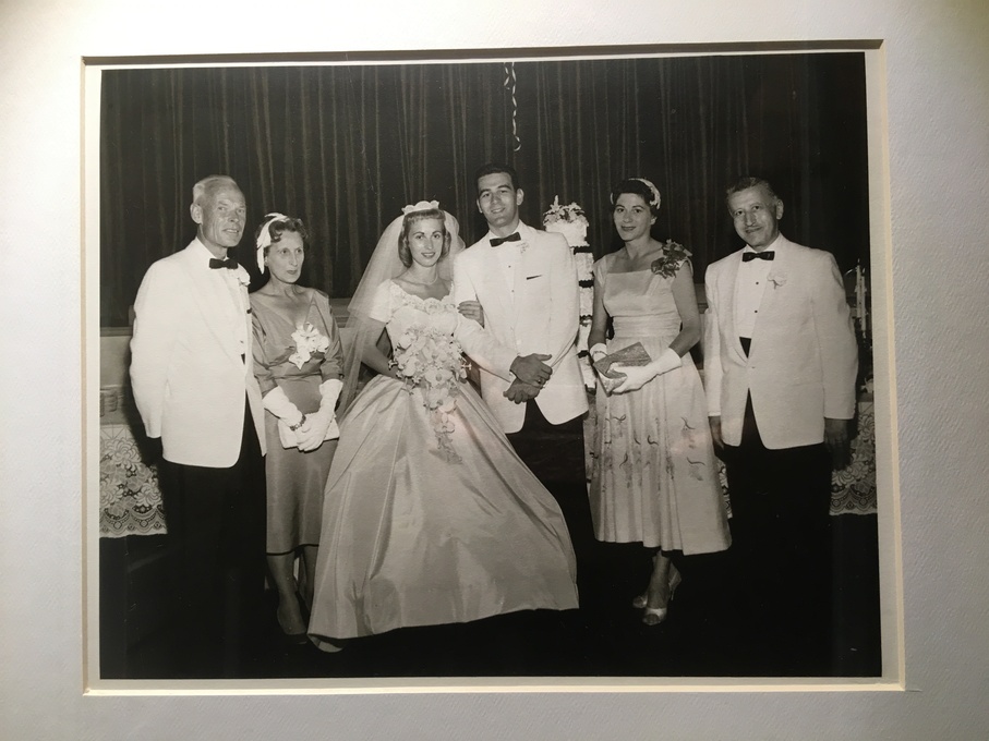 P&J wedding with both sets of their parents by their sides. June 20, 1959.