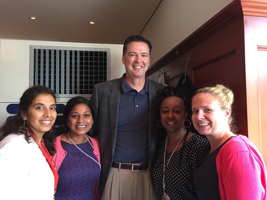 Meeting former Director Comey - we were all smiles!