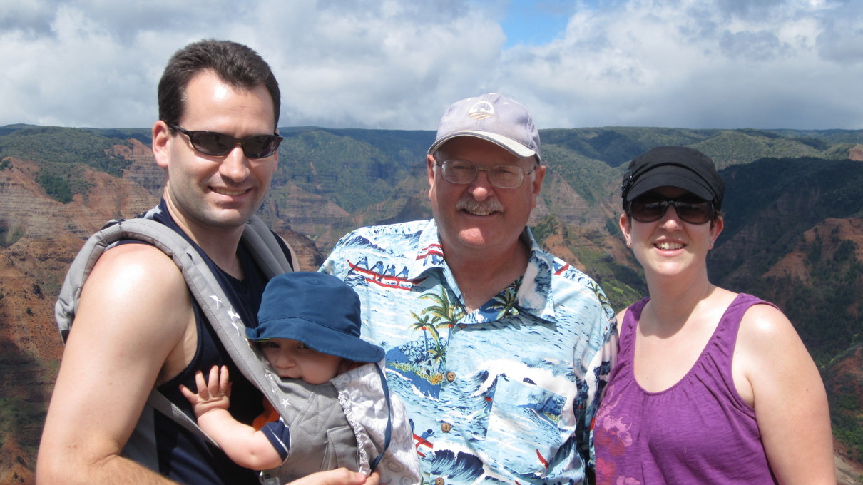 Raymo, Greg, Mary and Owen in Hawaii - 2013