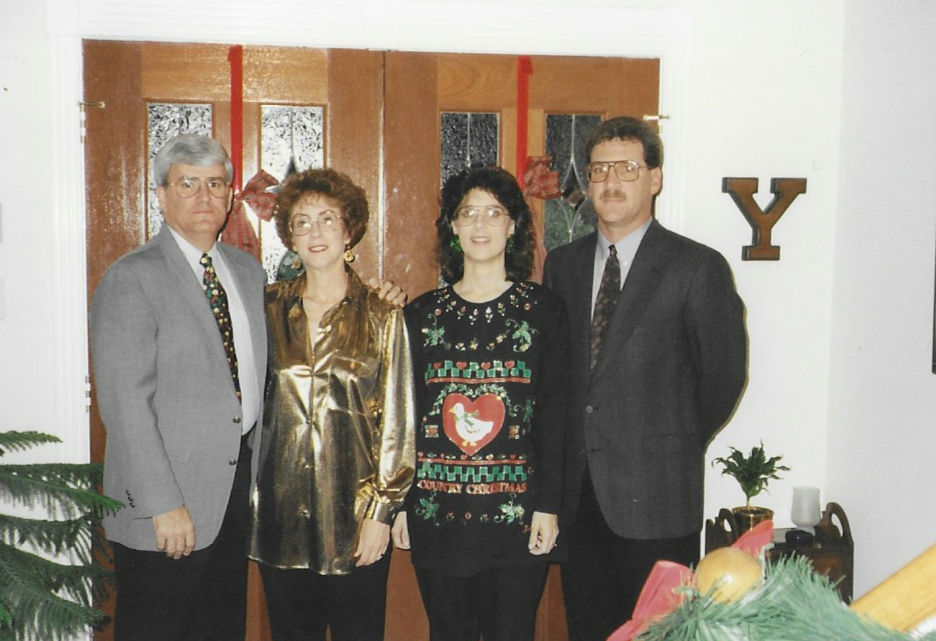 Jay and Gail Yount and Trish and Rick Hughes holiday season 1992