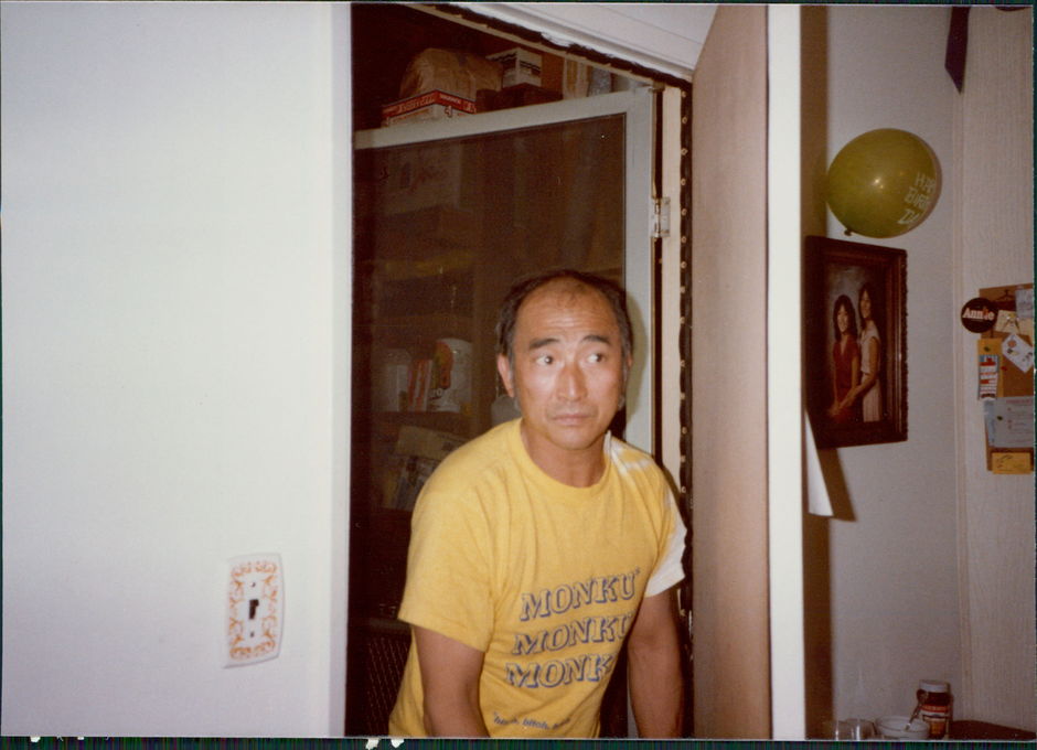 Carl with Monku Monku Monku t-shirt