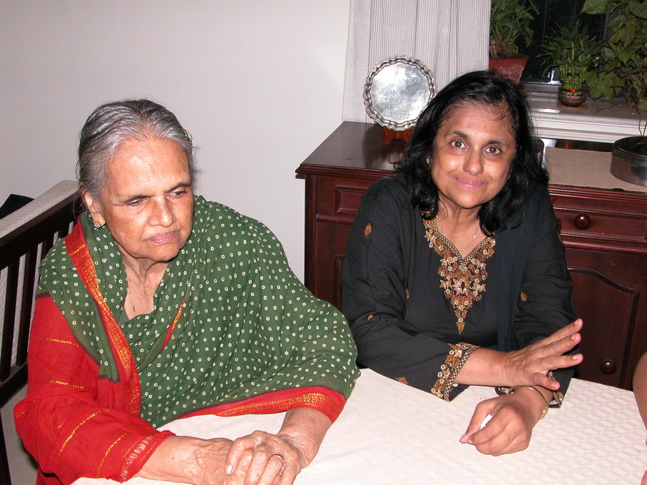 Rohini with her mother Molly Mary Thomas