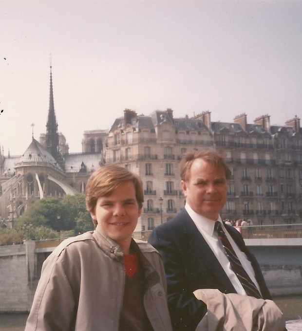Arthur with Tom in Paris (Tom's junior year)