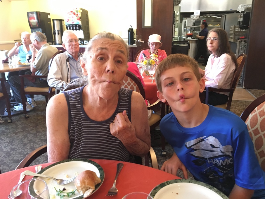 Mom teaching Owen to do that thing with your lips 9/5/16